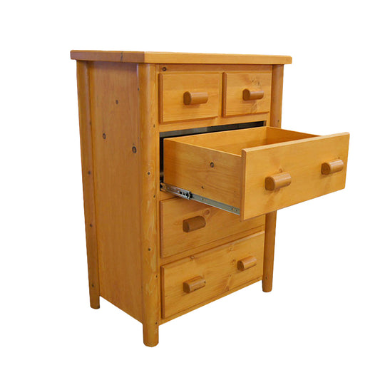 Rocky Valley 5 Drawer Log Dresser Open Drawer