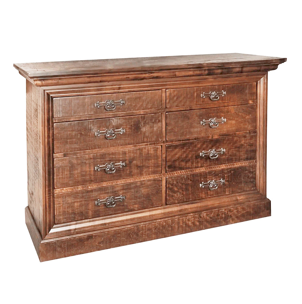 Rustic Windsor 8 Drawer Dresser with Stain