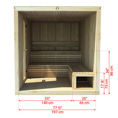 Knotty Cedar Neptune Outdoor Sauna