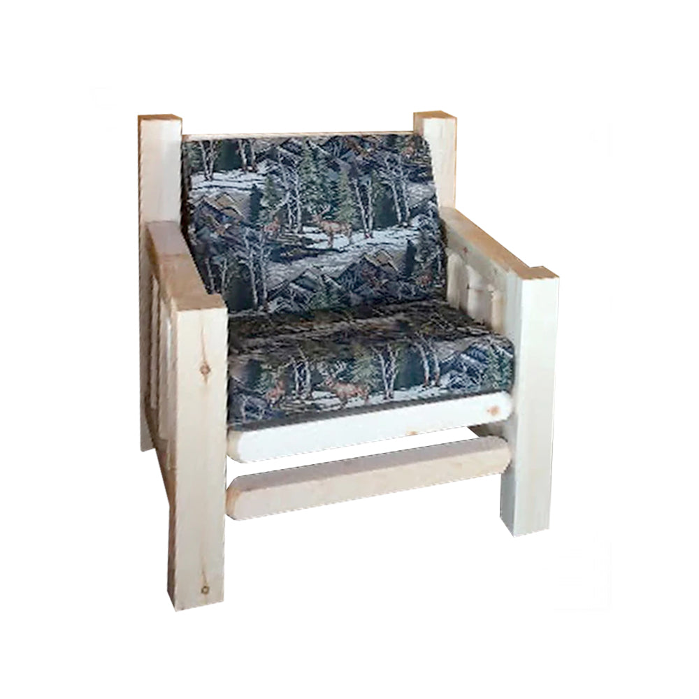 Single Timberjack Pine Chair with Cushion