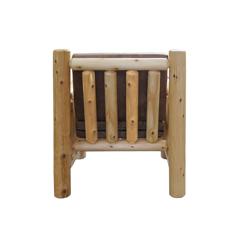 Single Log Chair with Cushion • Log Furniture and More