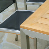 Tiburon Teak Dining Table Close up