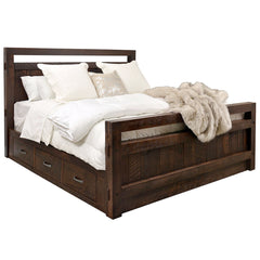 solid wood rustic bed