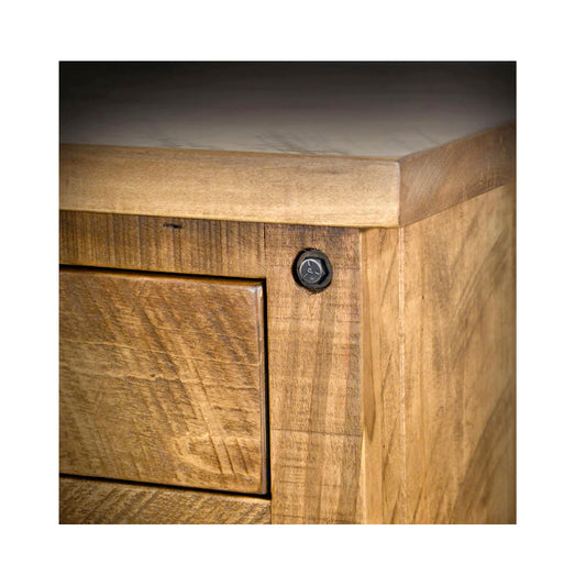 Timber Haven 1 Drawer Nightstand with Shelf Up Close