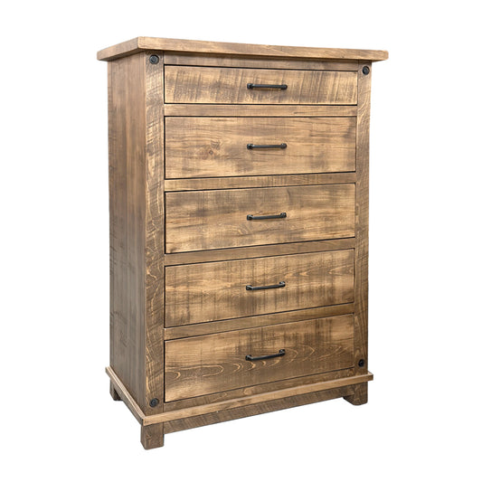 Timber Haven 5 Drawer Chest High Boy