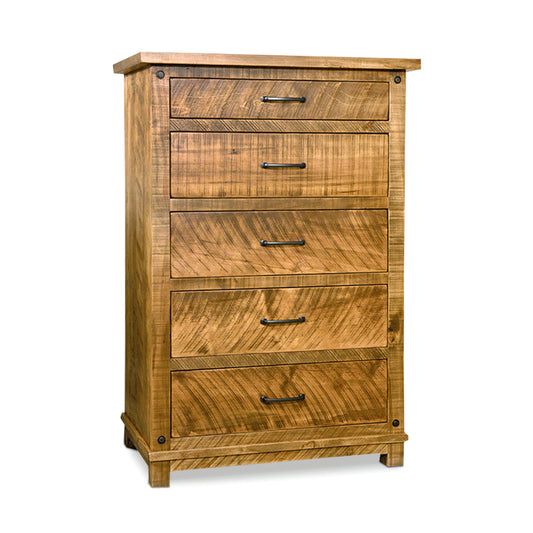 Timber Haven 5 Drawer Chest High Boy