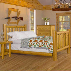 traditional log bed