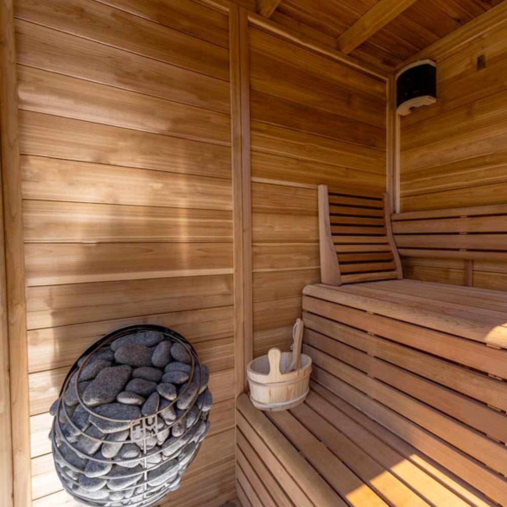 Trinity Corner Outdoor Sauna • Log Furniture and More
