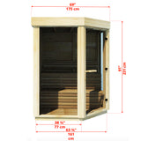 Trinity Sauna Side View Dimensions