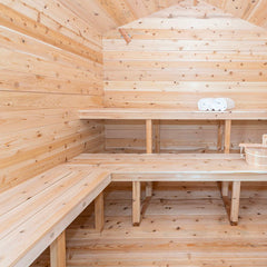 Two Level White Cedar Sauna Benches