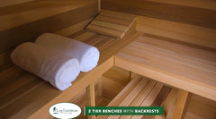 2 tier benches with backrests