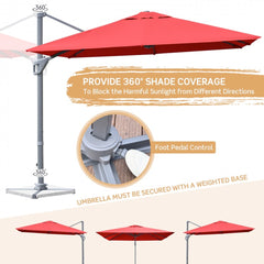 Patio Offset Cantilever Umbrella Weighted Base not Included