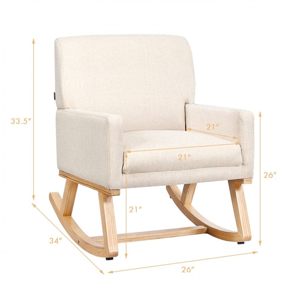 Wooden Rocking Chair Dimensions Buy Brenton Solid Wood Rocking Chair