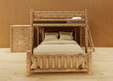 Loft bunk bed with twin bed