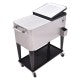 Rolling Stainless Steel Ice Beverage Cooler