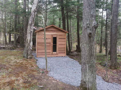 Larger outdoor cabin sauna