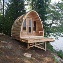 Pod Sauna with porch and 2 windows on deck