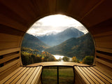 View from inside the Panoramic Sauna