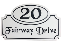 Outdoor number sign