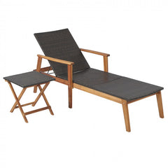 2 Piece Chaise Lounge and Table
