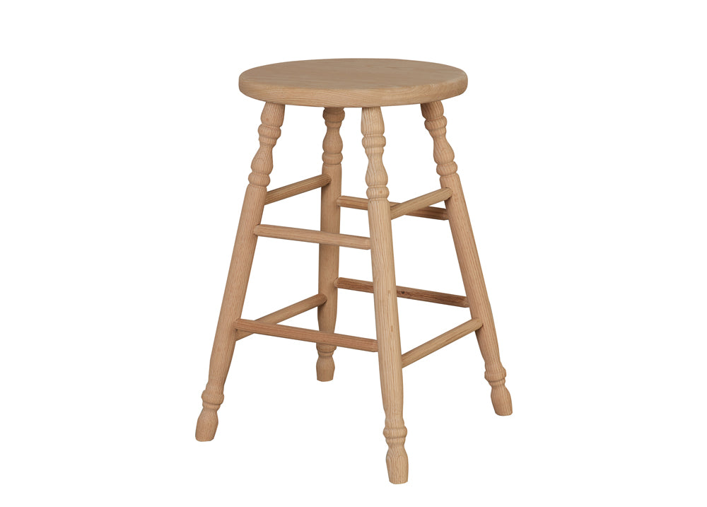 24" Stool with Turned Legs