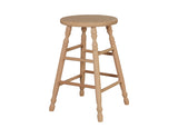 24" Stool with Turned Legs