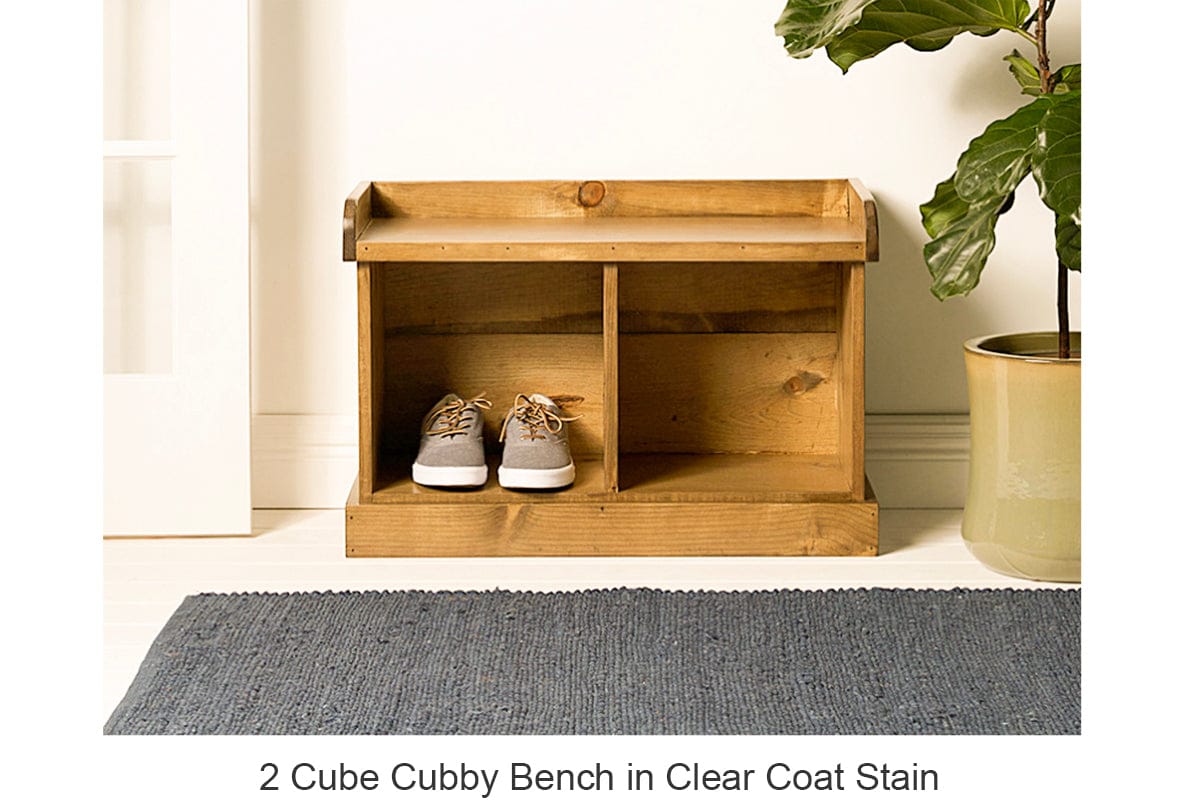 2 Cube Cubby Bench • Log Furniture and More