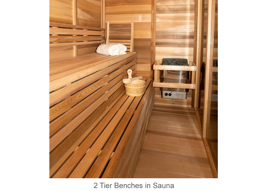 2 Tier Benches in Sauna