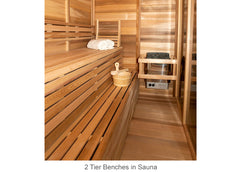 2 Tier Benches in Sauna