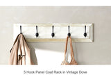 5 Hook Panel Coat Rack
