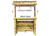 60" Bamboo Tiki Bar Stemware Holders