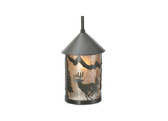 6"W Lone Deer Lantern Mini Pendant