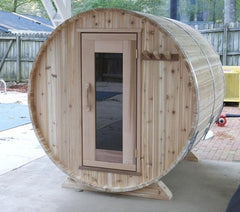 Knotty Cedar Barrel Sauna