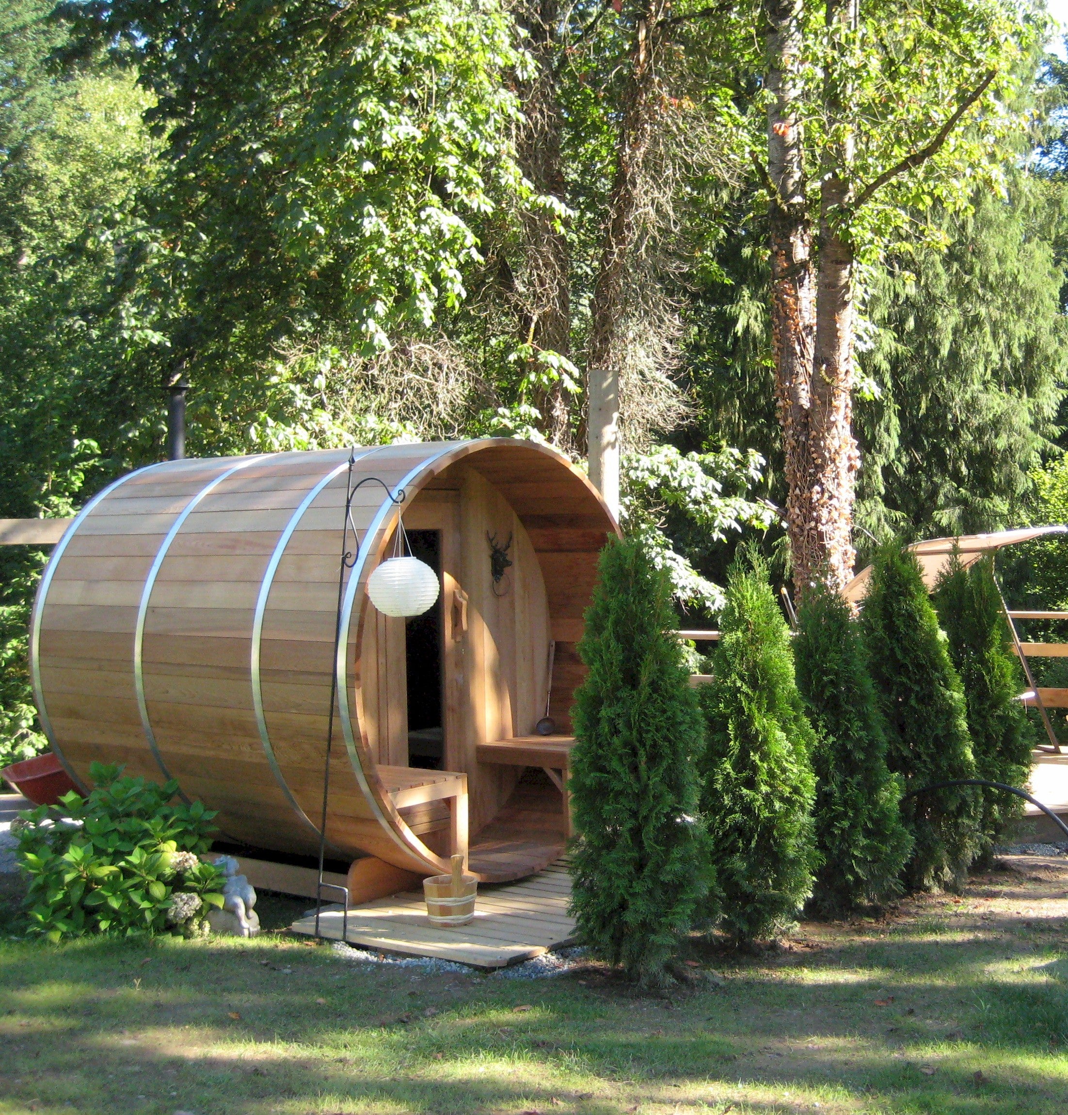 Barrel Sauna with Porch