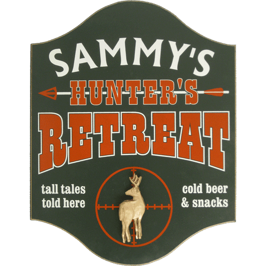 Hunter Retreat Deer Sign