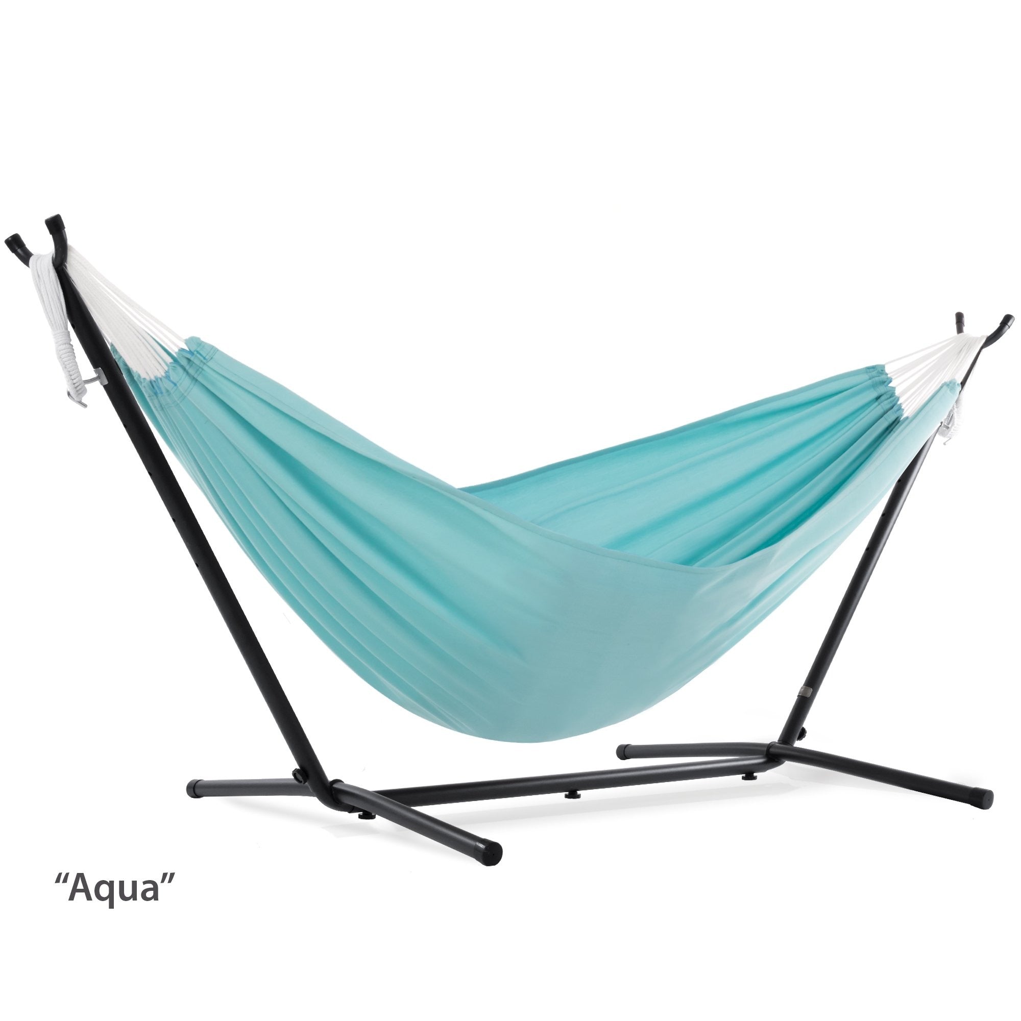 9ft Polyester Hammock with Stand Aqua
