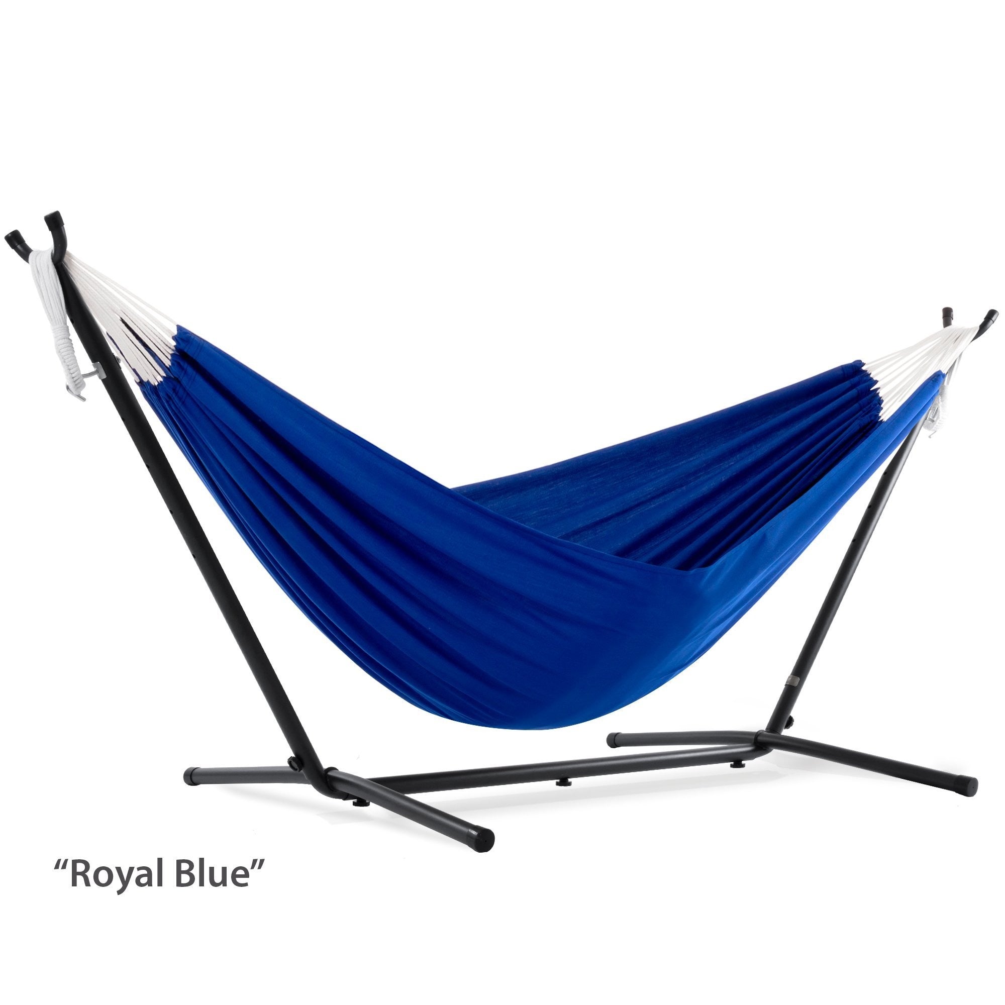 9ft Polyester Hammock with Stand Royal Blue