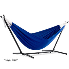 9ft Polyester Hammock with Stand Royal Blue