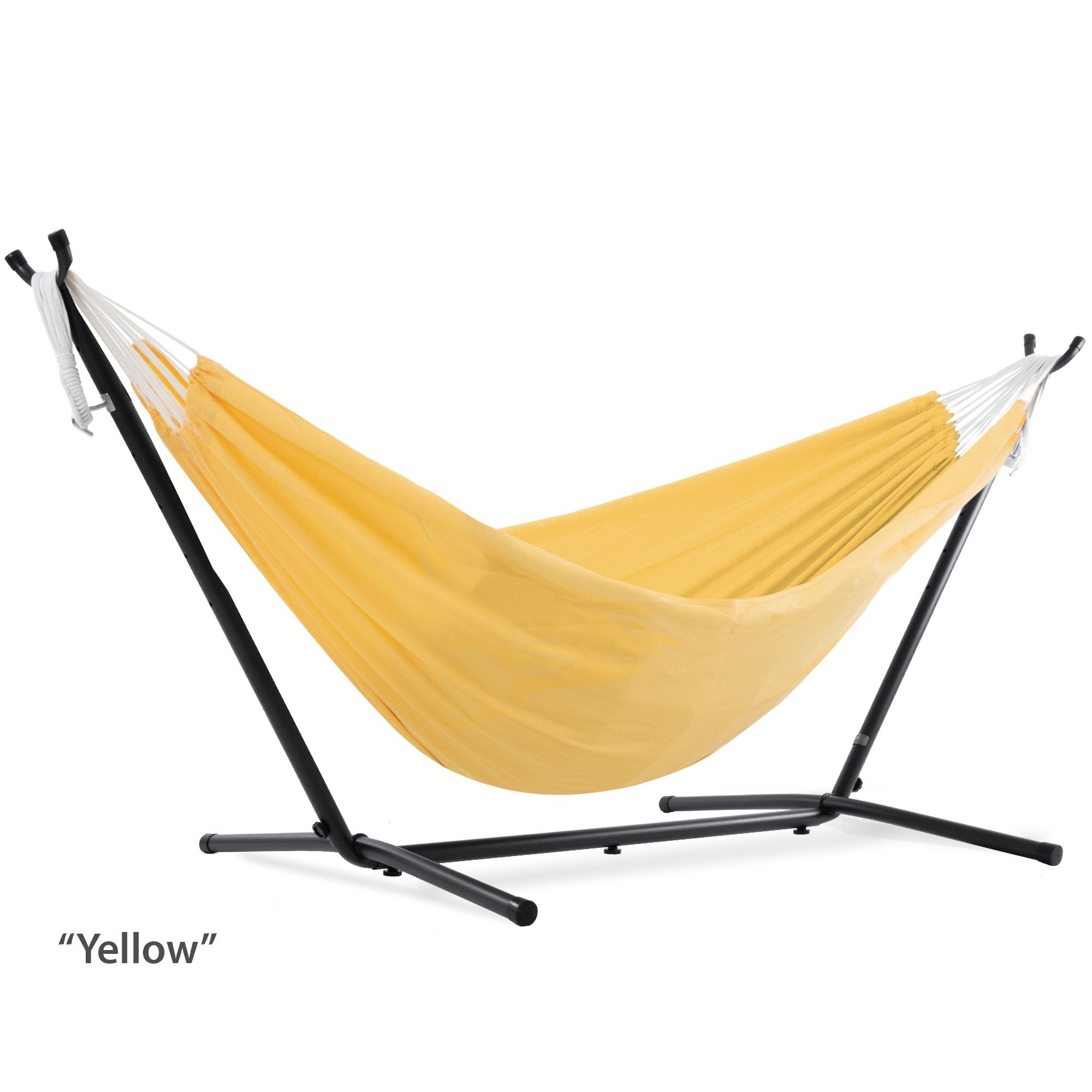 9ft Polyester Hammock with Stand Yellow