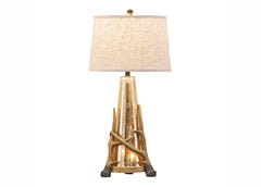 Antler Base Table Lamp with Glass 
