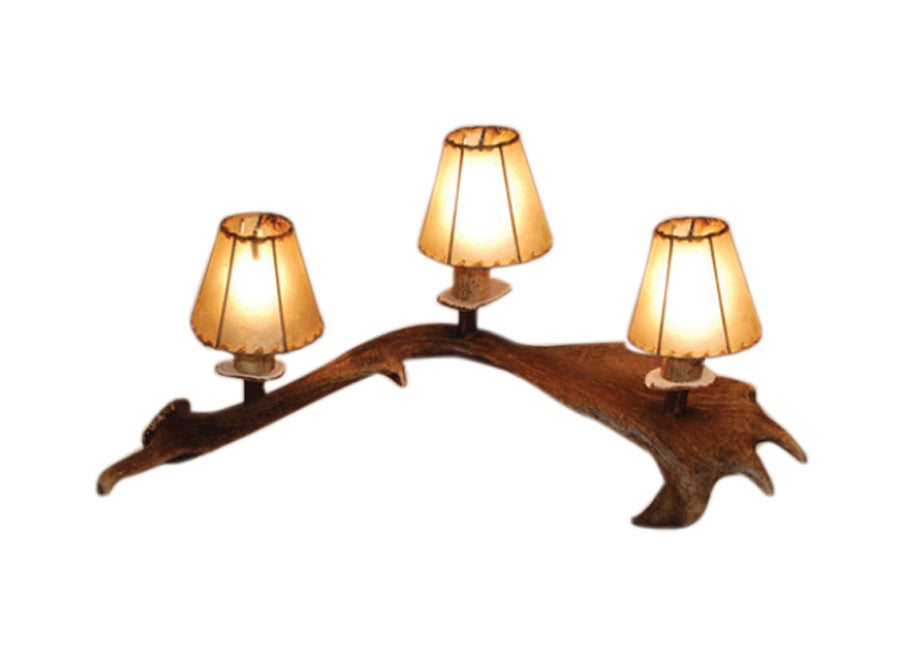 Antler Lamp - Fallow Horizontal 3 Light Table Lamp