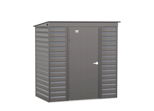 Arrow Select Steel Storage Pent Shed - 6' x 4' - Charcoal