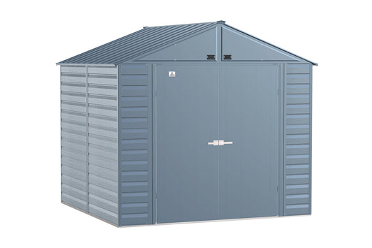 Arrow Select Steel Storage Shed Peak - 8' x 8' - Blue Grey