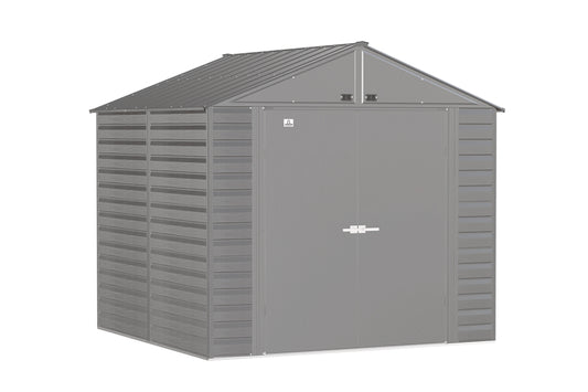 Arrow Select Steel Storage Shed Peak - 8' x 8' - Charcoal