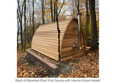 Bevelled roof of pod