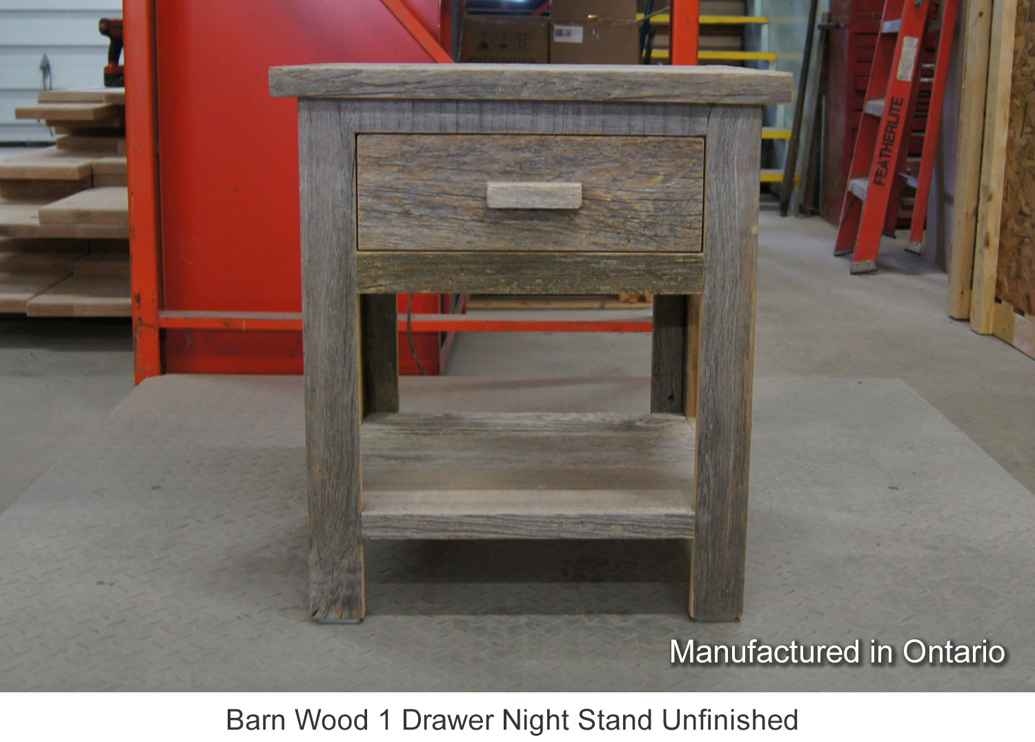 Barn Wood 1 Drawer Night Stand
