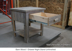 Barn Wood 1 Drawer Night Stand