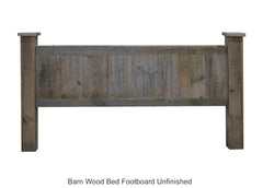 Barn Wood Bed Footboard Unfinished