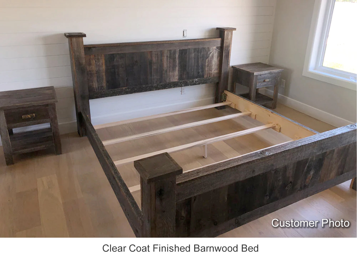 Clear Coat Finished Barnwood Bed
