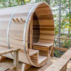 The Lakeview Barrel Sauna 7' Dia x 8' Long